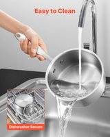 Tri-Ply Stainless Steel Saucepan – 1.5 QT with Glass Lid, Induction Co - Nook & Nest
