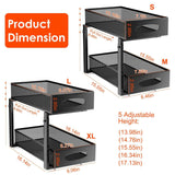 2-Piece Under-Sink Pull-Out Organizer Shelf - Nook & Nest