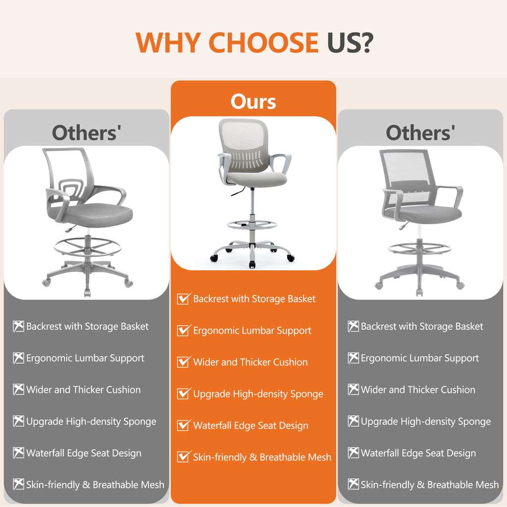 Transform Your Workspace with the Ergonomic Standing Desk Chair - Nook & Nest