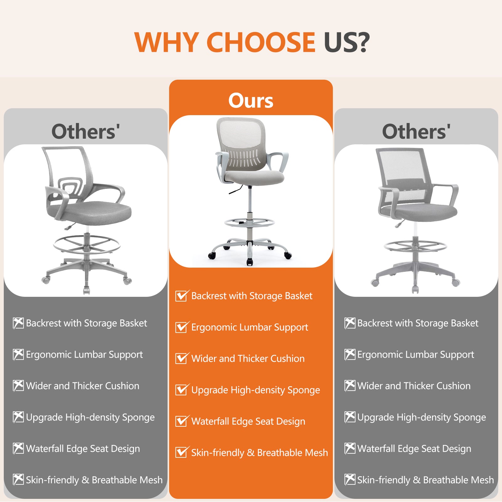 Transform Your Workspace with the Ergonomic Standing Desk Chair - Nook & Nest