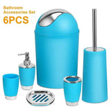 6-Piece Bathroom Accessories Set, 5 Colours - Nook & Nest