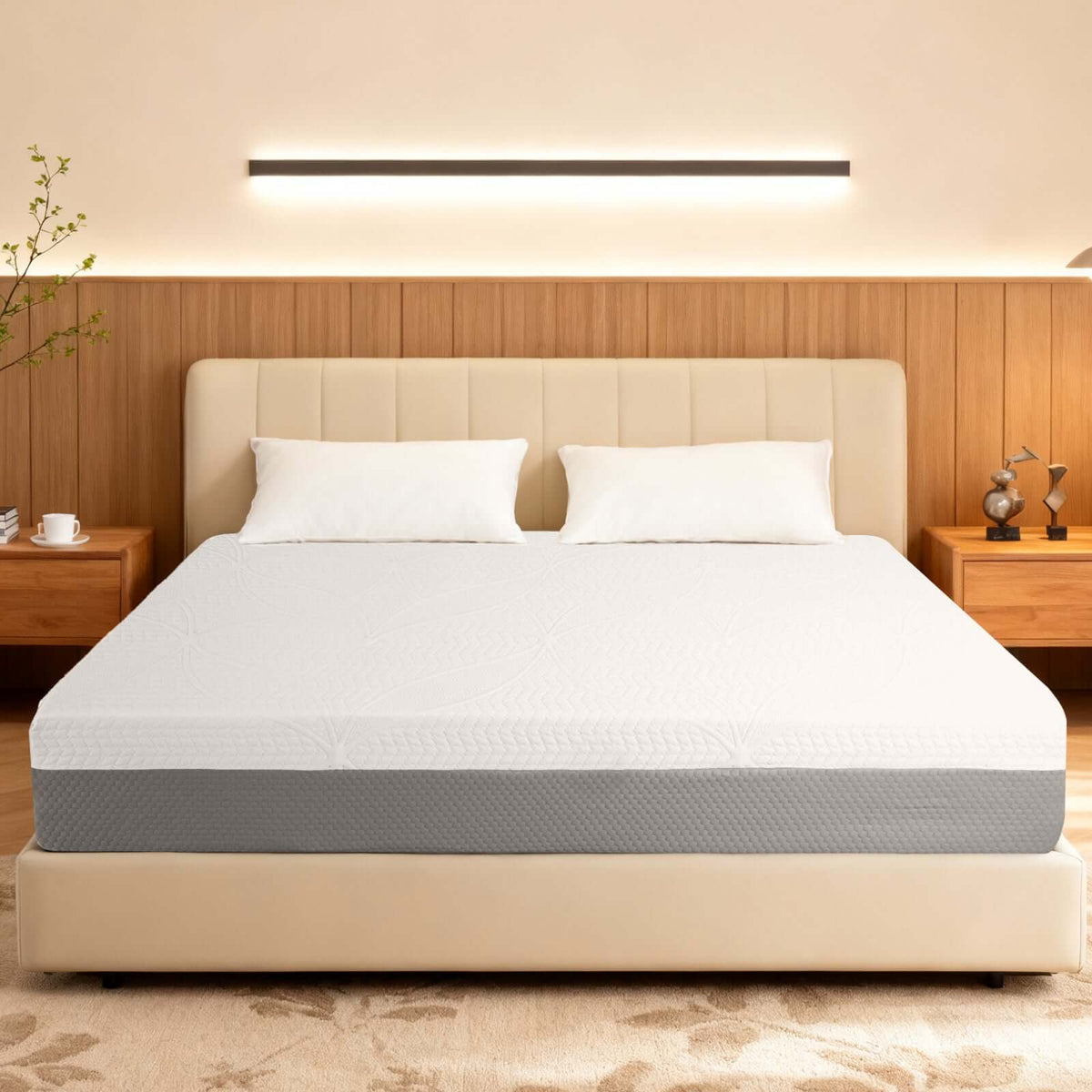 Cooling Gel King Mattress - 12-Inch Japanese 4-Layer Foam for Ultimate Comfort - Nook & Nest
