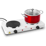 Double Electric Hot Plate – 2 Burners, 2000W - Nook & Nest