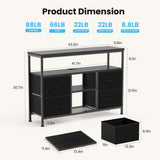 TV Stand with Drawers – LED Lights, Power Sockets, Up to 50 in - Nook & Nest