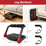 Ab Core Trainer Abdominal Machine For Home Gym With Resistance Bands Red - Nook & Nest