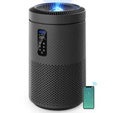 Black Air Purifier with Star Projector, 229 CFM - Nook & Nest