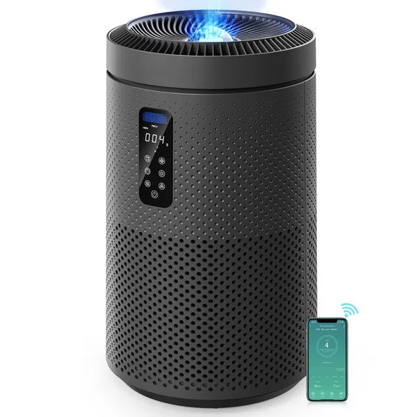 Transform Your Space with the Black Air Purifier with Star Projector - Nook & Nest