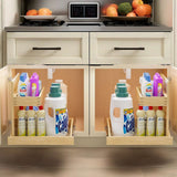 2-Tier Wood Cabinet Organizer – Left-Hand, Ball-Bearing Full-Extension - Nook & Nest