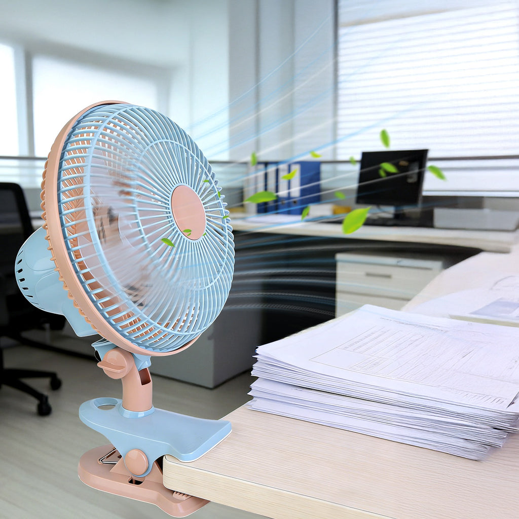 8.66-Inch Clip-On Fan with 2 Speeds and Oscillation - Nook & Nest