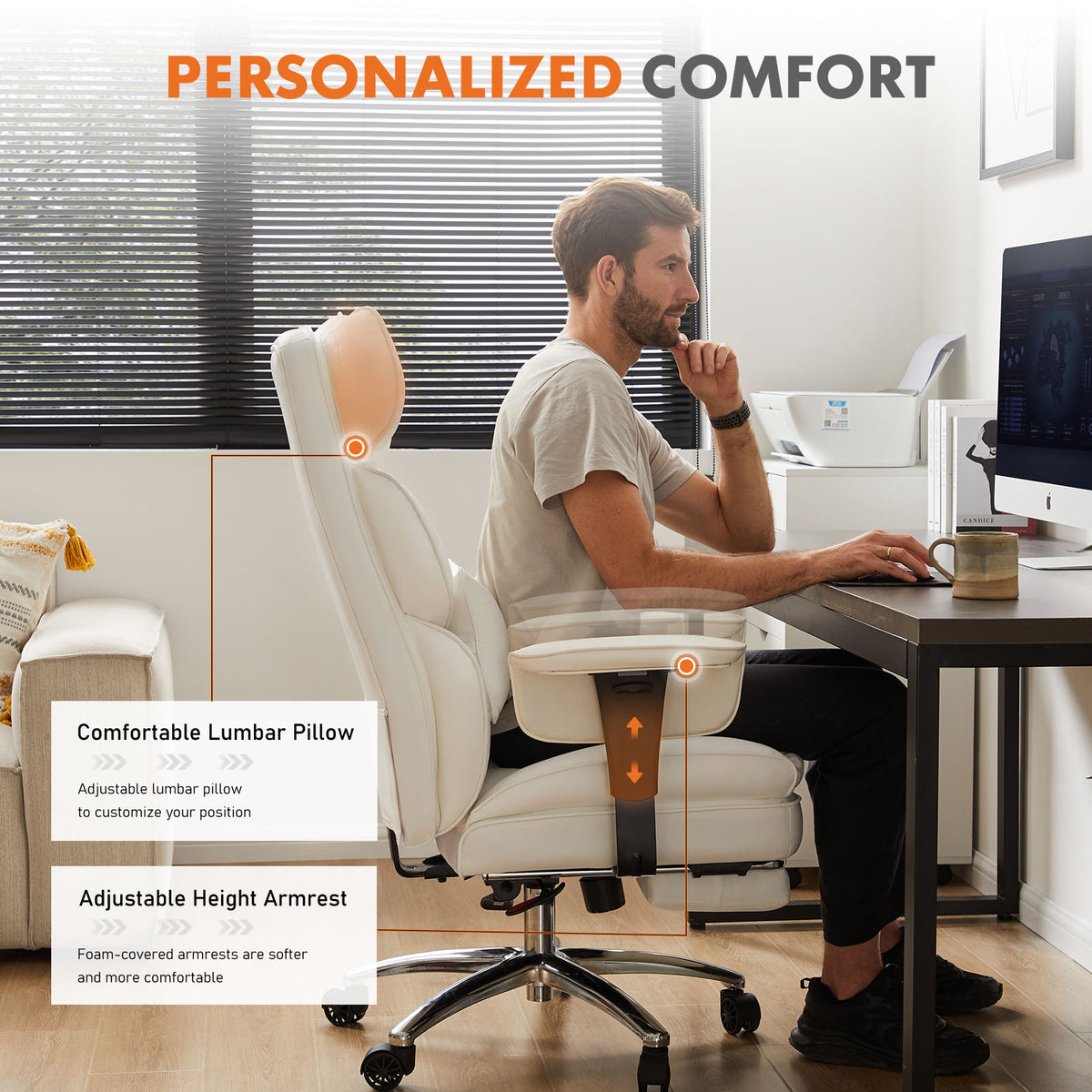 Elevate Your Comfort with Our Ergonomic Home Office Desk and Chair Set - Nook & Nest