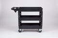 3-Shelf Utility Cart with Wheels – Black - Nook & Nest