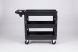3-Shelf Utility Cart with Wheels – Black - Nook & Nest