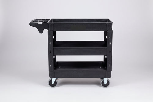 3-Shelf Utility Cart with Wheels – Black - Nook & Nest