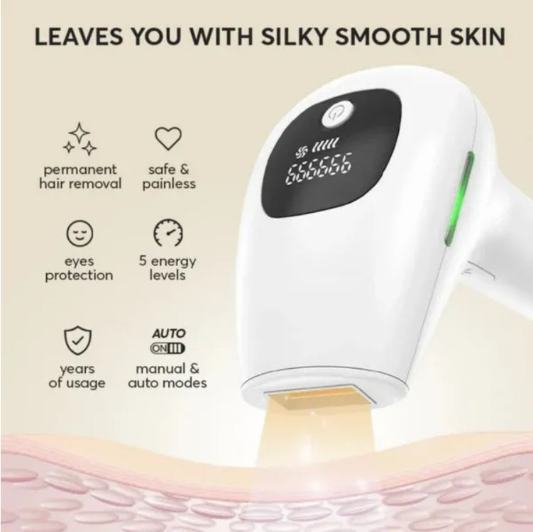 Professional Laser Epilator IPL Hair Removal Body Bikini Leg Depilatory Devic 900,000 Flashes 5 Levels Epilator Painless Electric Epilator Machine - Nook & Nest