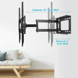 Full-Motion TV Wall Mount – 37–70 in, VESA 600×400, Black - Nook & Nest