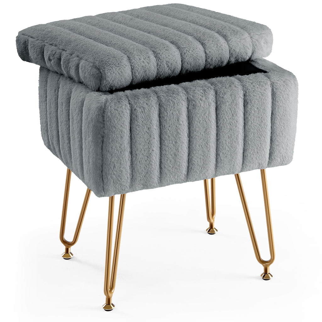 Dressing Stool And Chair With Storage Space - Nook & Nest