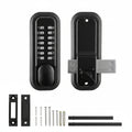 Mechanical Keyless Entry Door Lock, 14 Digit Keypad, Outdoor Gate Door Locks Set With Surface-mounted Latch, Water-proof Zinc Alloy, Keypad And Knob, Easy To Install, For Garden, Garage, Yard - Nook & Nest