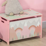 Pink Storage Chest with Lid – Toy and Bedroom Organizer - Nook & Nest