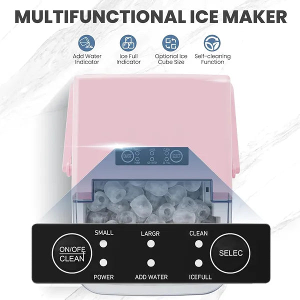 Portable Countertop Ice Maker with 2 Ice Sizes - Nook & Nest