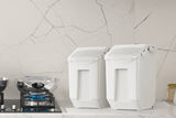 Airtight Storage Bins – Set of 2, 15L Each with Measuring Cups & Caste - Nook & Nest