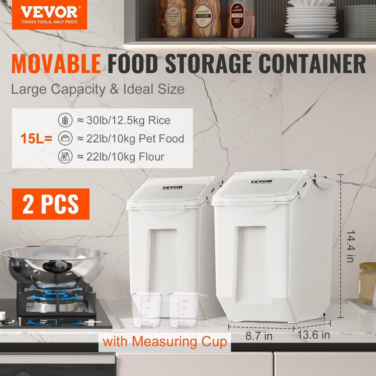 Airtight Pet Food Storage Bin - Keep Your Ingredients Fresh and Organized! - Nook & Nest