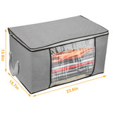 Large Clothes Storage Bags – 90L, Clear Window, Dual Zipper (Set of 2) - Nook & Nest