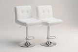 Square Cushion Bar Stool With Backrest - Nook & Nest