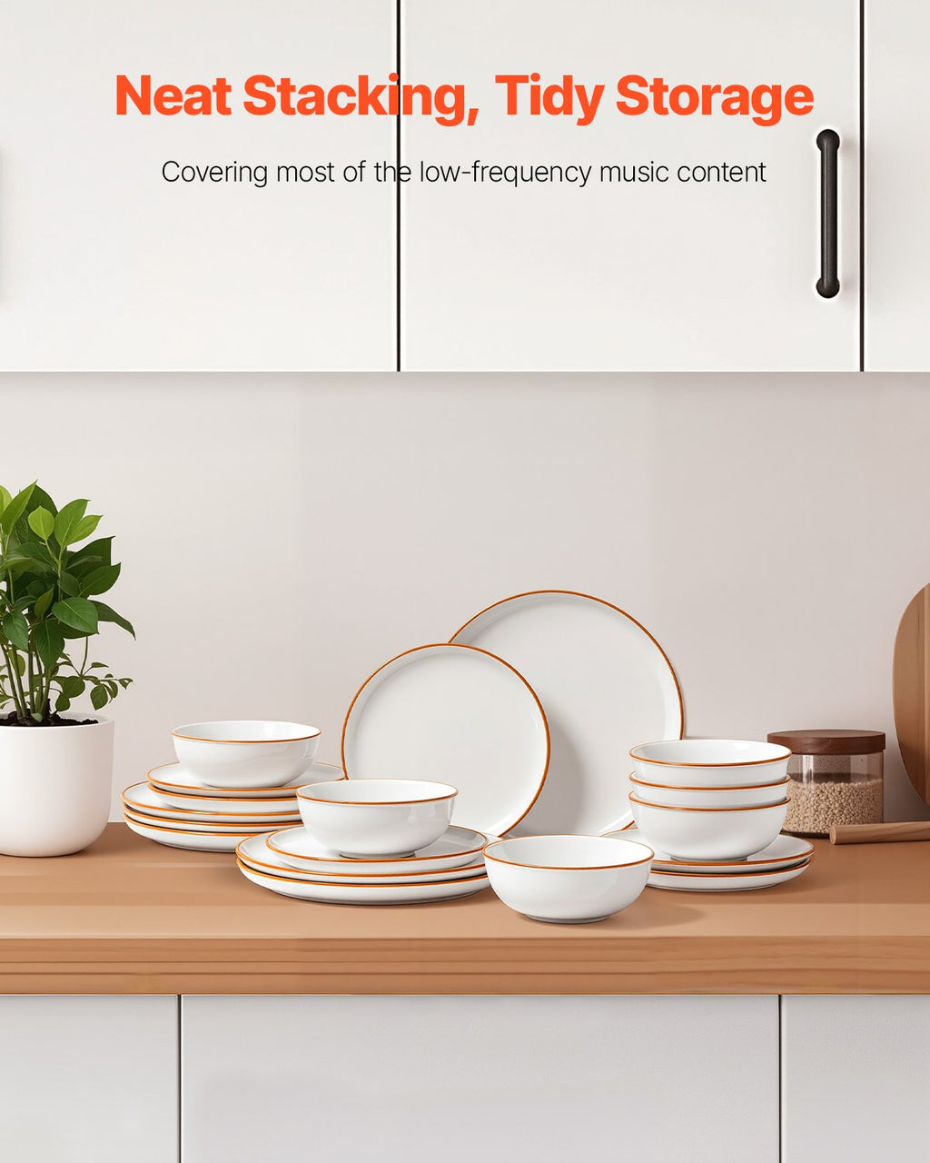 18 PCS Ceramic Dinnerware Set, 6 White - Nook & Nest