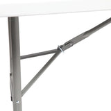 Portable Folding Table – 6ft, Heavy Duty HDPE Top, Steel Frame, Seats - Nook & Nest