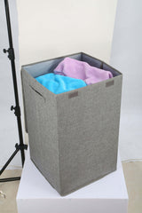 Foldable Laundry Hamper with Lid – 16″×16″×25″, Collapsible, Water-Res - Nook & Nest