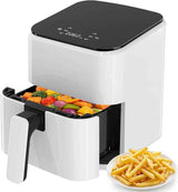 Compact Digital Air Fryer – 3 QT, 800W, 160–400°F, 8 Presets, 360° Cir - Nook & Nest
