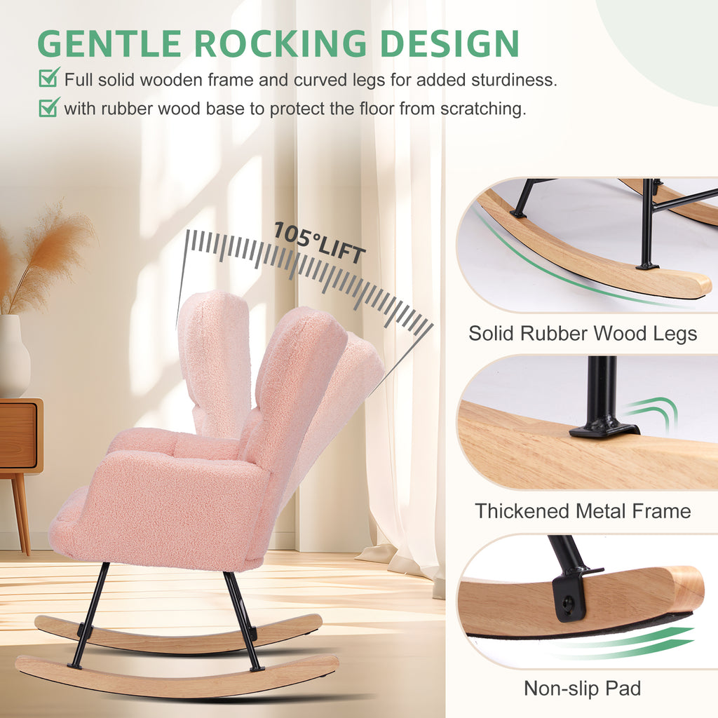 Teddy Fabric Gliding Rocking Chair - Nook & Nest