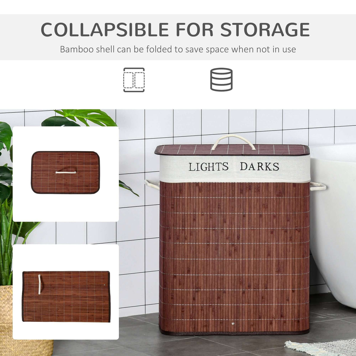 Elevate Your Laundry Experience with the Collapsible Bamboo Laundry Hamper - Nook & Nest