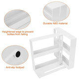 White Swivel Spice Rack Organizer for Kitchen Cabinets - Nook & Nest
