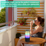 1Pc Wireless Portable Speaker Loud Stereo Speaker With 6 Color Changing Lights Radio Party TWS Speaker For Home Outdoor Travelling - Nook & Nest
