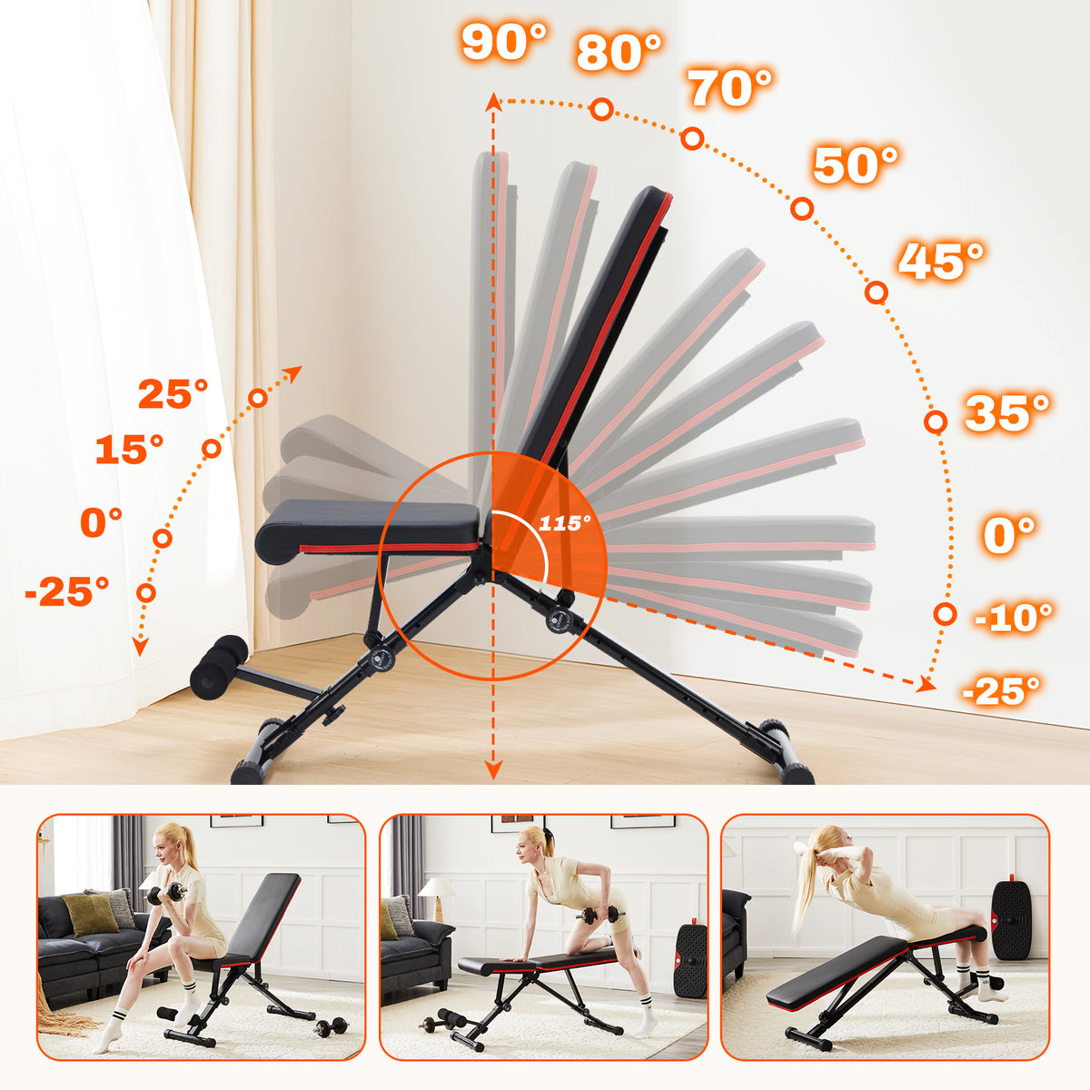 Transform Your Workouts with the Adjustable Fitness Bench for Home - Nook & Nest