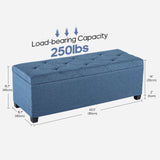 Cushioned Storage Ottoman with Hidden Compartment – Footstool, Bench & - Nook & Nest
