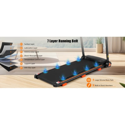 NEW Treadmills For Home, 2.5HP Quiet Folding Treadmill With Heart Rate Sensor, 300lbs Weight Capacity, 7.5MPH, Incline Treadmill With USB Charge Station Bluetooth Speaker, 6 Shock-Absorbing - Nook & Nest