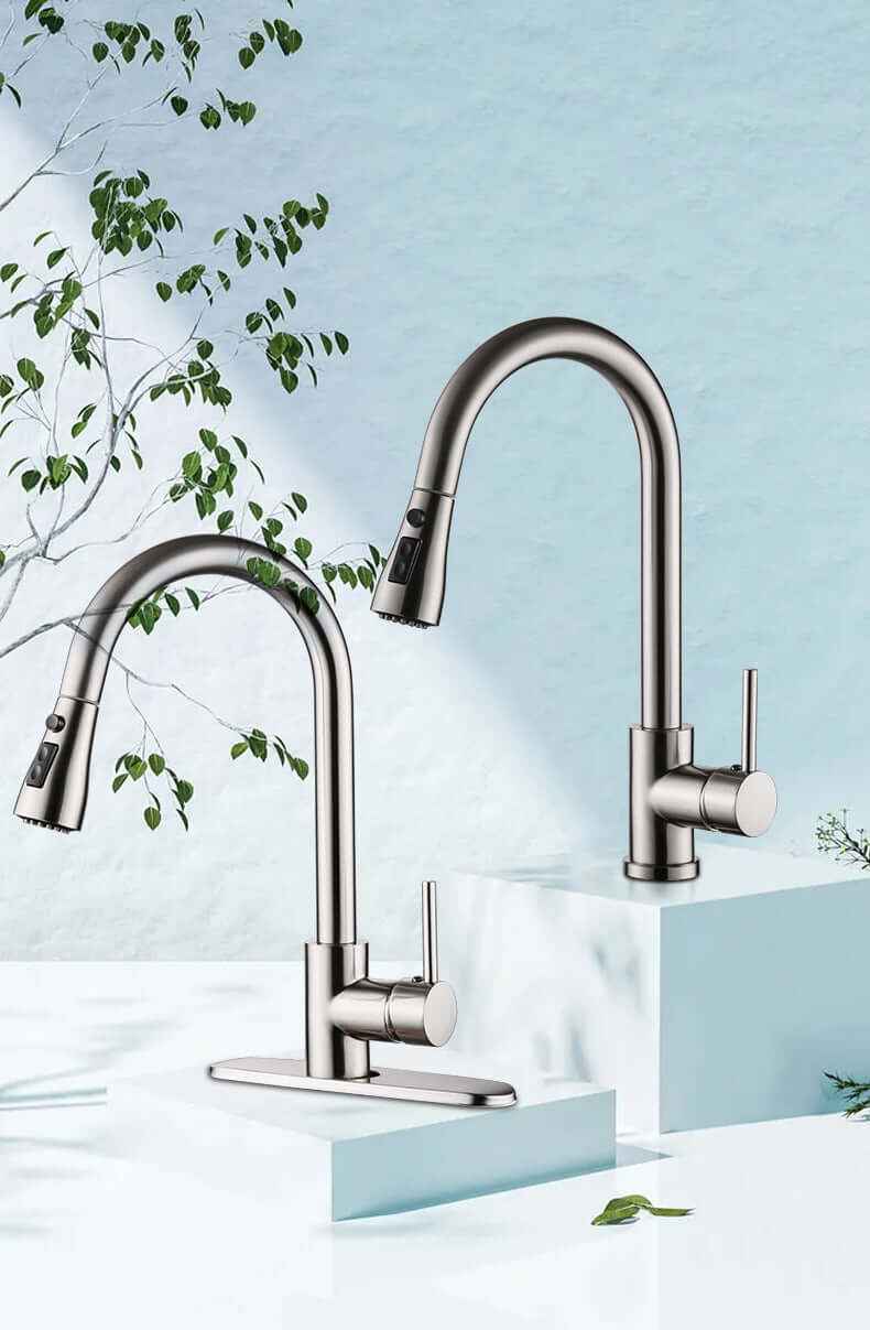 Brushed Stainless Steel Kitchen Faucet: Elevate Your Culinary Experience - Nook & Nest