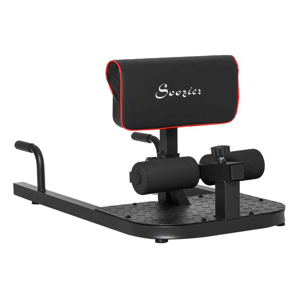 3-in-1 Home Gym Fitness Trainer, Padded Push Up Sit Up Squat Machine, Black - Nook & Nest