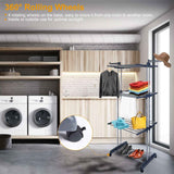 Foldable Laundry Drying Rack with Wheels - Nook & Nest