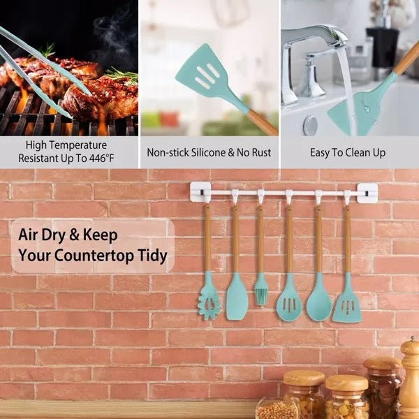 Elevate Your Cooking with Our Premium 11Pcs Silicone Cooking Utensil Set - Nook & Nest