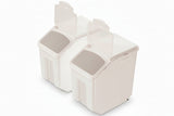 Airtight Storage Bins – Set of 2, 15L Each with Measuring Cups & Caste - Nook & Nest