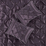 Cal King Comforter Set – 7-Piece, Plum, Tufted Texture, California Kin - Nook & Nest