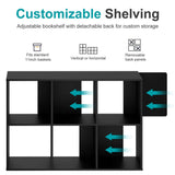 Modular Cube Storage System – 6, 8 or 9-Cube Bookshelf with Removable - Nook & Nest