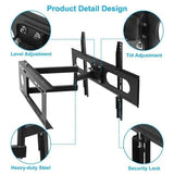 Full-Motion TV Wall Mount – 37–70 in, VESA 600×400, Black - Nook & Nest