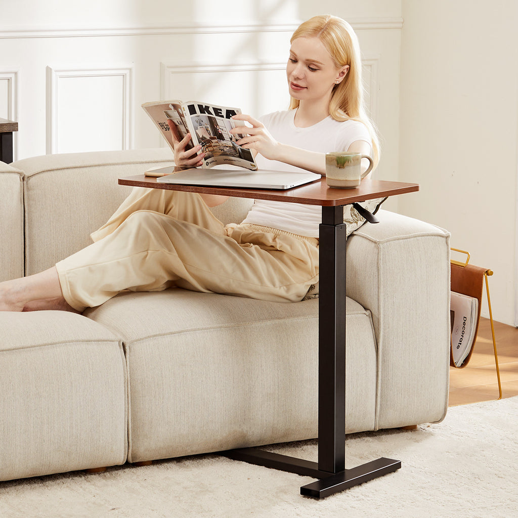 Adjustable Mobile Bed Table, Computer Desk, Mobile Standing Table - Nook & Nest
