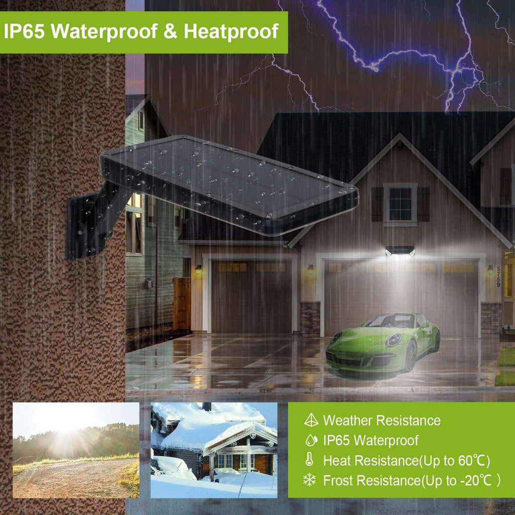 Outdoor Solar Motion Sensor Wall Light – 60 LED Security Light with Remote Control - Nook & Nest