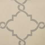 Grommet Curtain Panel – Fretwork Print, 50″×84″, Beige & Grey, Sold In - Nook & Nest