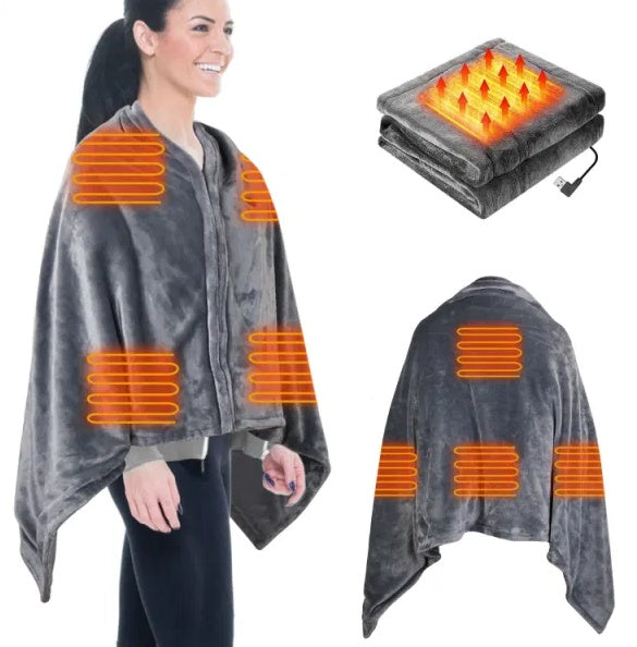 Stay Cozy Anywhere with Our USB Heated Blanket - Perfect for Home or Office - Nook & Nest